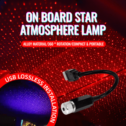 Interior Atmosphere LED Lamp Ambient USB Star Light Auto Roof Projector