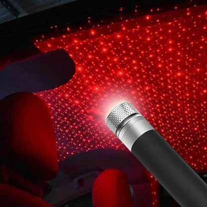 Interior Atmosphere LED Lamp Ambient USB Star Light Auto Roof Projector