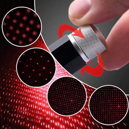 Interior Atmosphere LED Lamp Ambient USB Star Light Auto Roof Projector