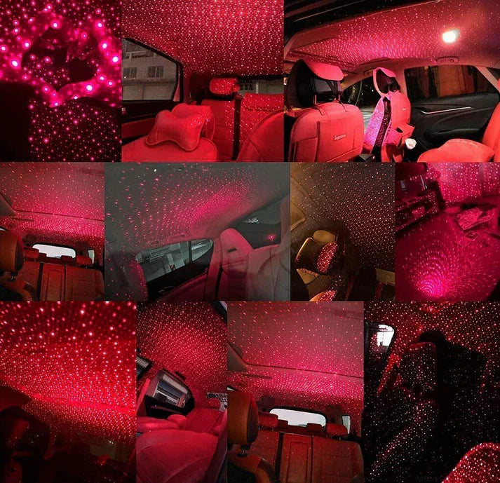 Interior Atmosphere LED Lamp Ambient USB Star Light Auto Roof Projector