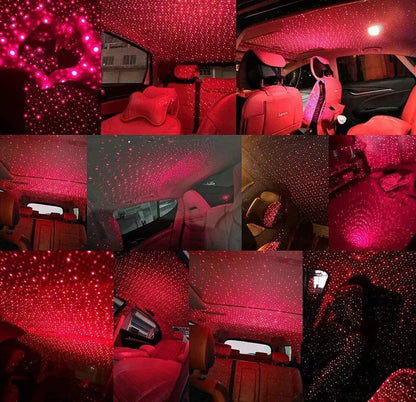 Interior Atmosphere LED Lamp Ambient USB Star Light Auto Roof Projector